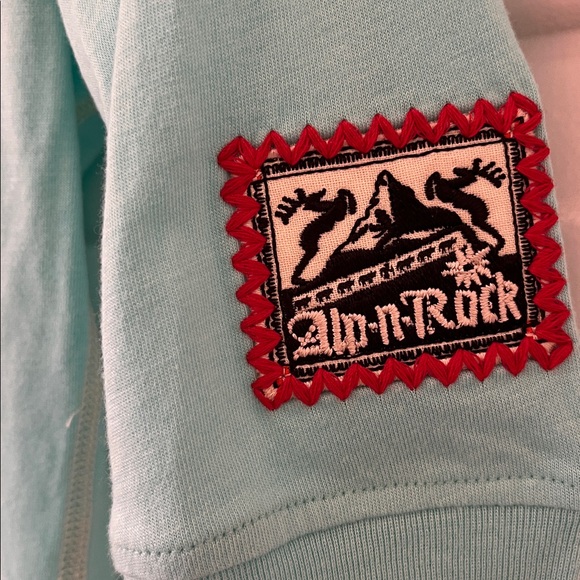 Alp N Rock women’s cowgirl themed Turquoise Polo with Embroidery - Picture 3 of 6